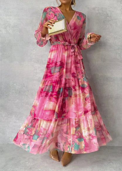 Mollie | Floral Wrap Maxi Dress 0