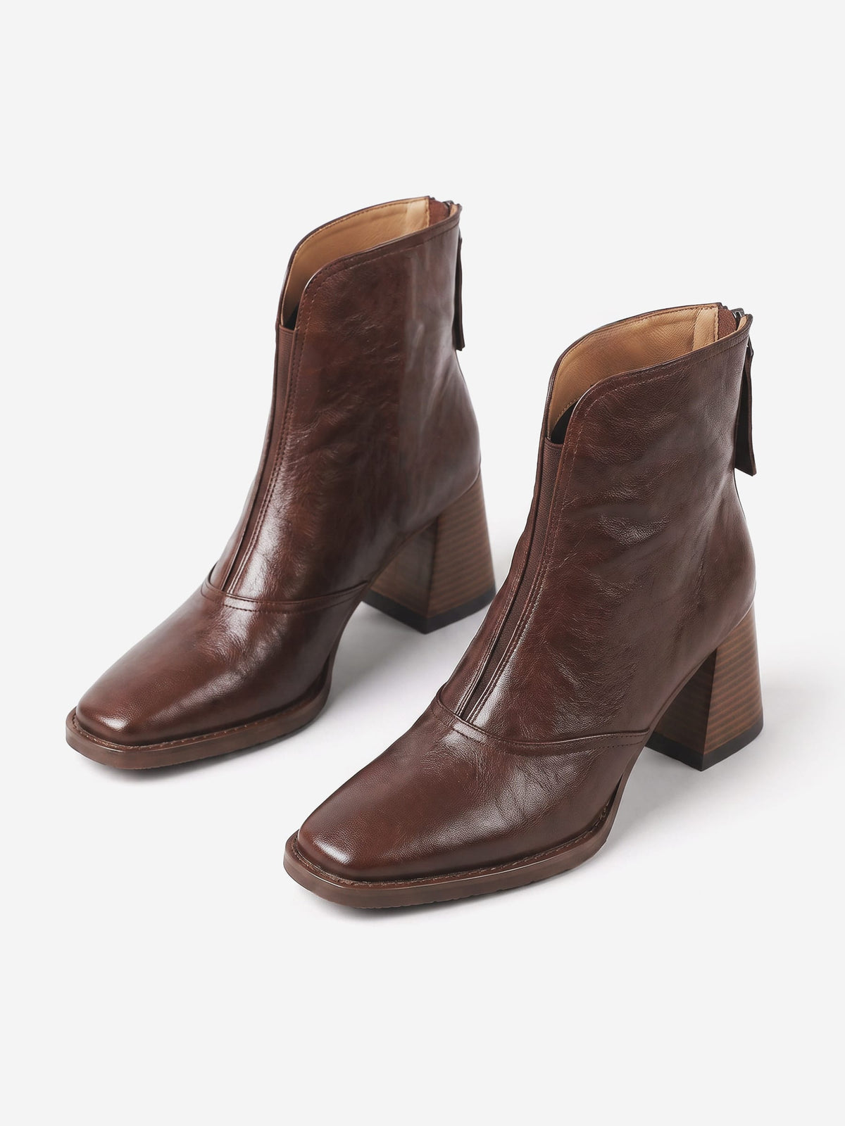 Women's Ankle Boots | Square Heel & Zip Fastening 2