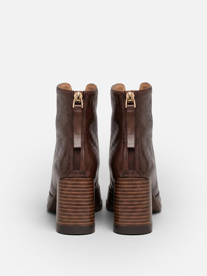 Women's Ankle Boots | Square Heel & Zip Fastening 7