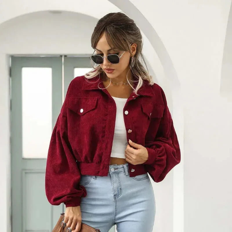 Women's Cropped Bomber Jacket | Lightweight Warmth for Layering 7