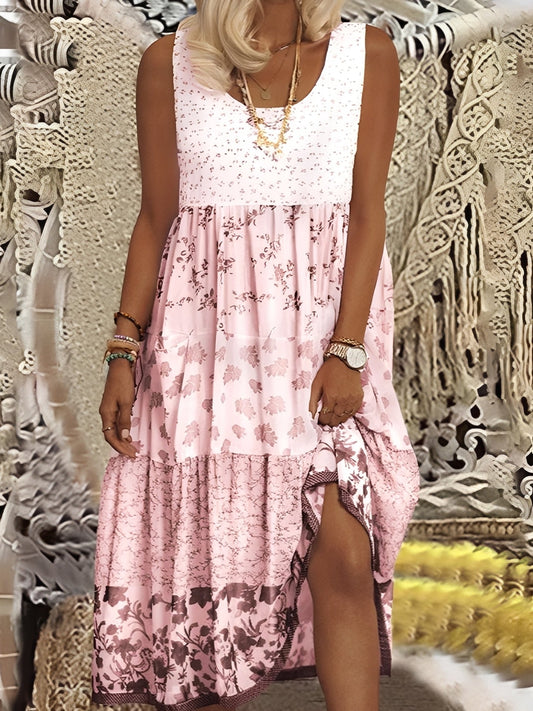 Nancy - Stylish Boho Midi Dress 0