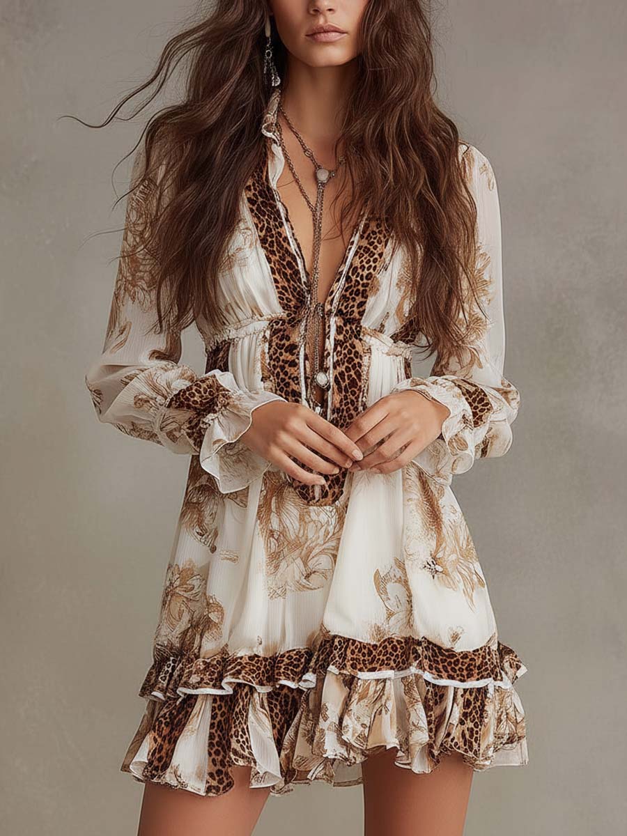 Nina | Chic Printed Midi Dress 1
