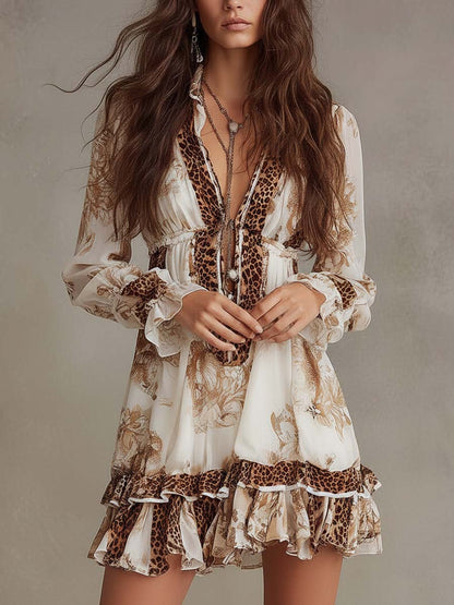 Nina | Chic Printed Midi Dress 1