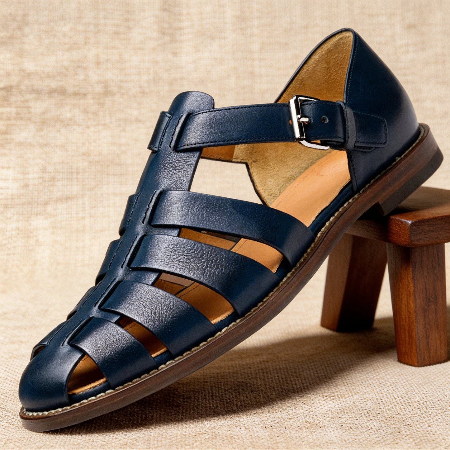 Noah | Fisherman Sandals Premium Leather Closed-Toe Woven Straps 0
