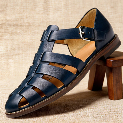 Noah | Fisherman Sandals Premium Leather Closed-Toe Woven Straps 0