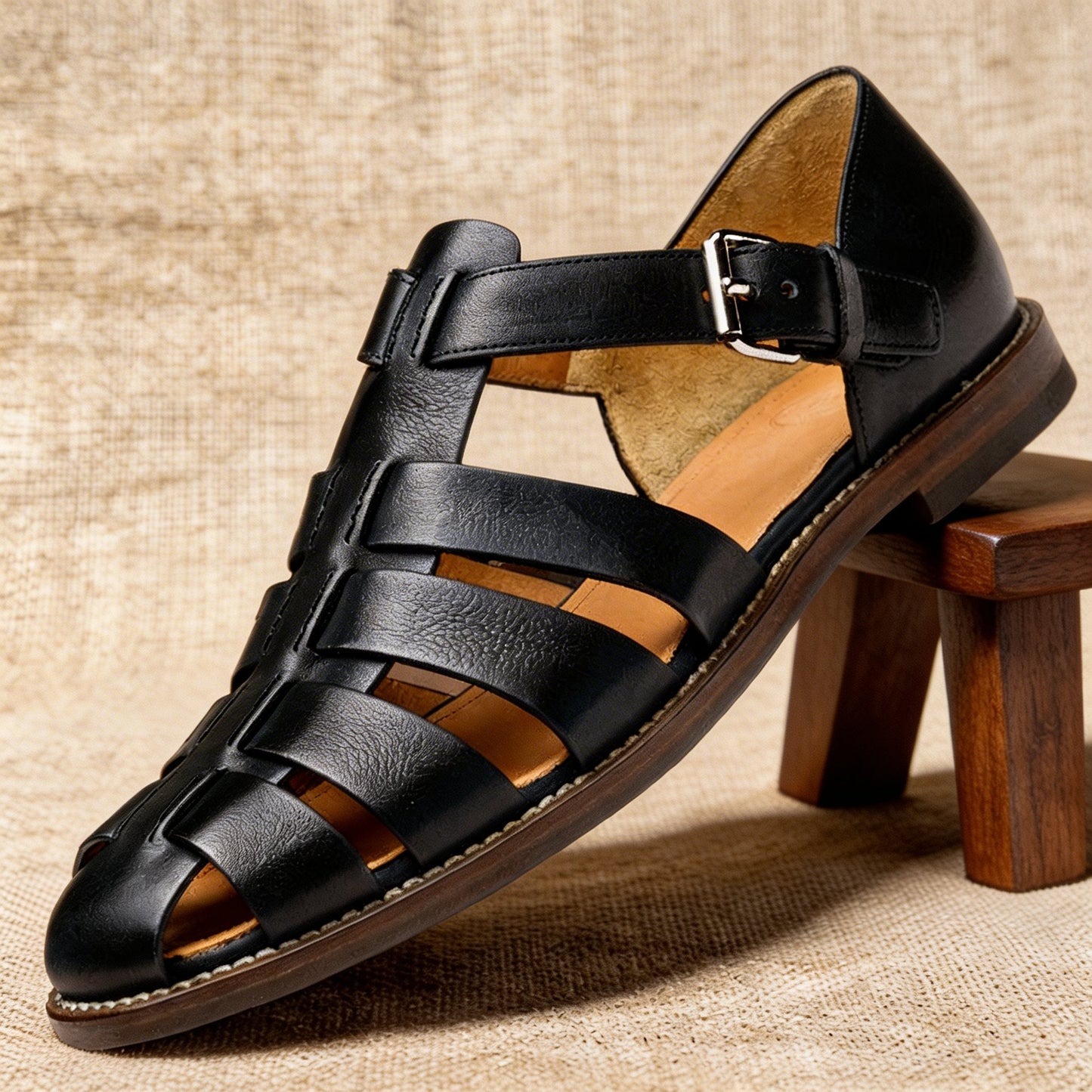 Noah | Fisherman Sandals Premium Leather Closed-Toe Woven Straps 2