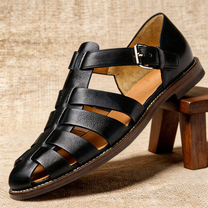 Noah | Fisherman Sandals Premium Leather Closed-Toe Woven Straps 2