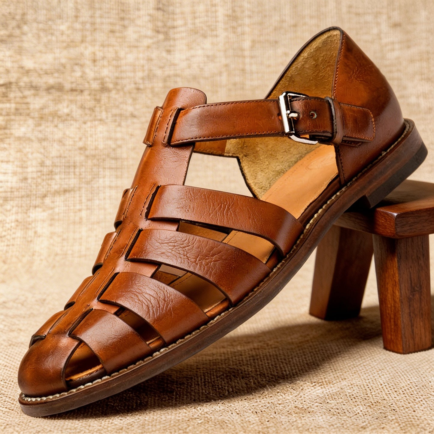 Noah | Fisherman Sandals Premium Leather Closed-Toe Woven Straps 3