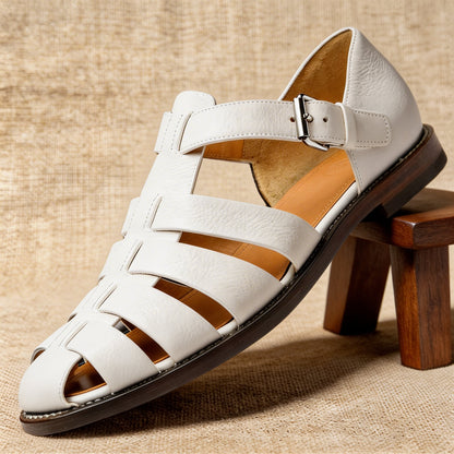 Noah | Fisherman Sandals Premium Leather Closed-Toe Woven Straps 4