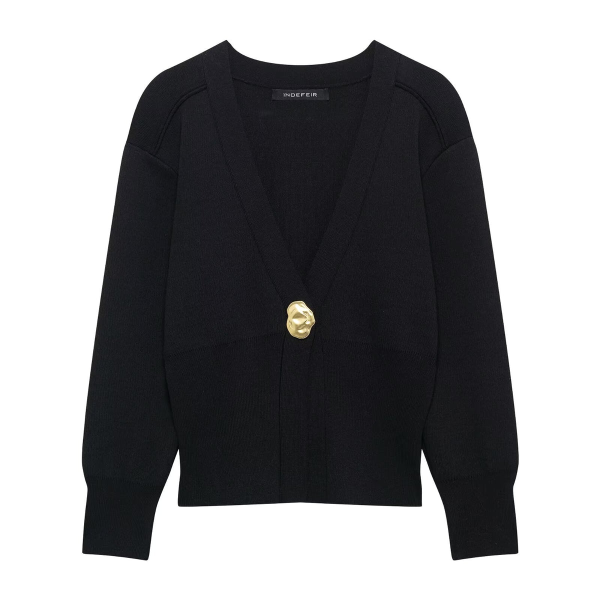 Women's Cropped Cardigan | Structured Shoulder Design 5