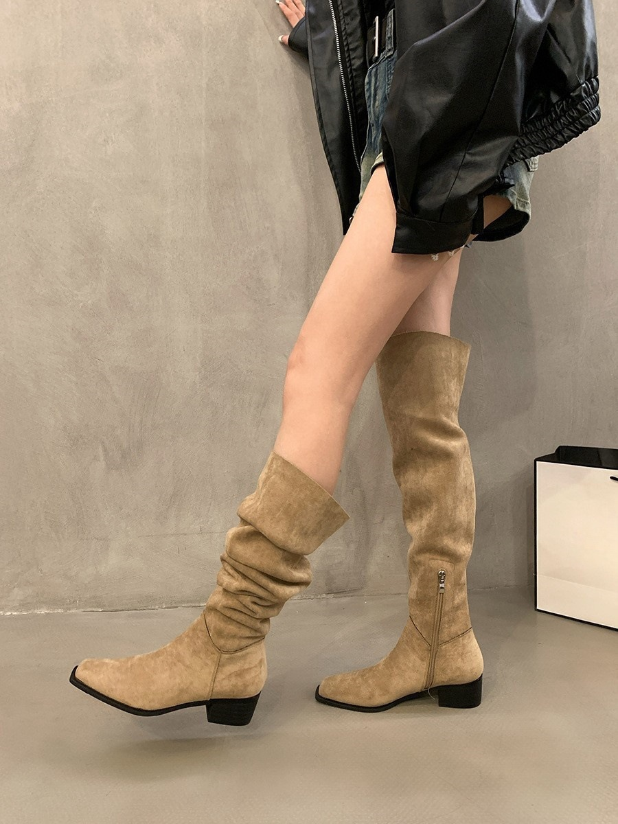Women's Overknee Boots | Flat Heel & Slip-On Comfort