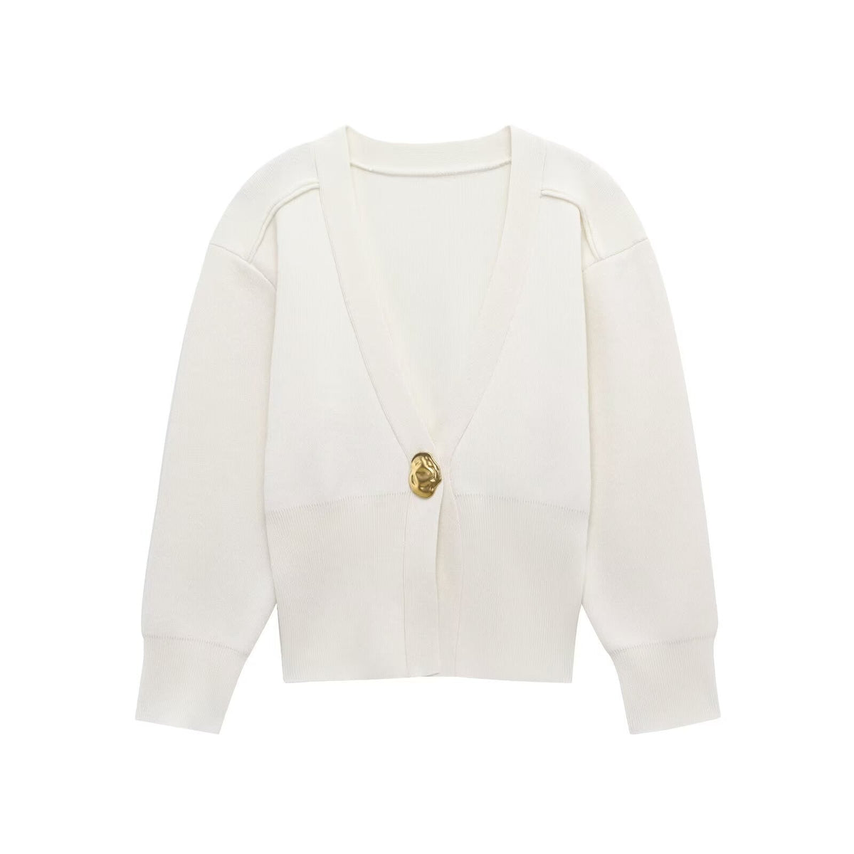 Women's Cropped Cardigan | Structured Shoulder Design 4