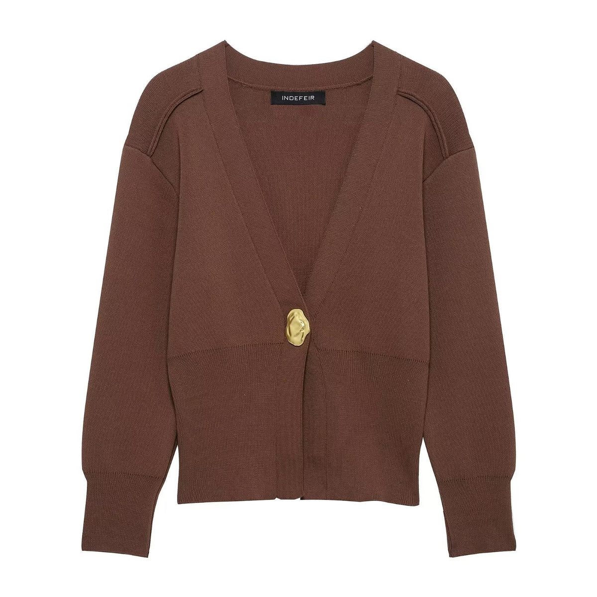 Women's Cropped Cardigan | Structured Shoulder Design 6