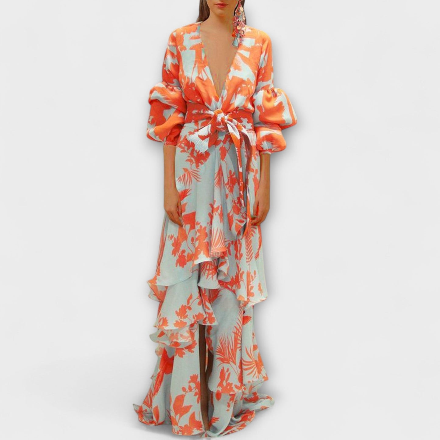 Marie - Flowy Chiffon Dress for Festive Occasions