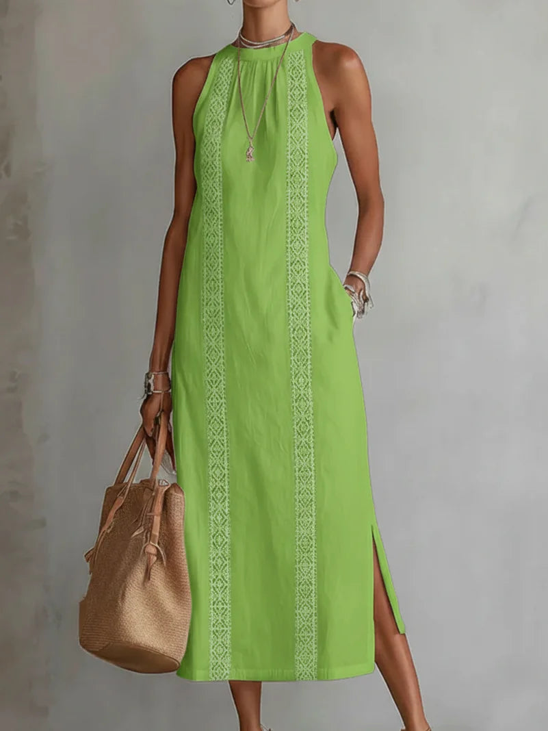 OFF-SHOULDER MAXI DRESS WITH SLIT 5