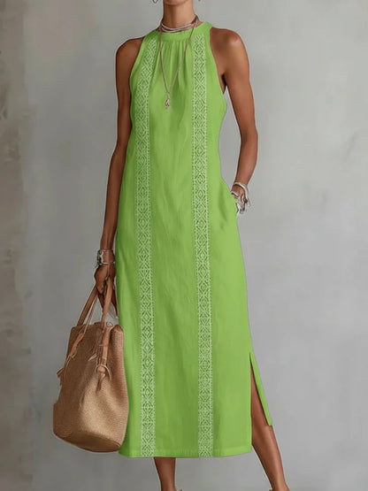 OFF-SHOULDER MAXI DRESS WITH SLIT 5