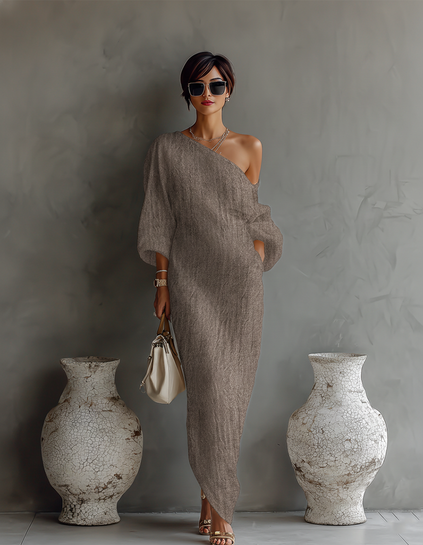 ONE-SHOULDER MAXI DRESS 1
