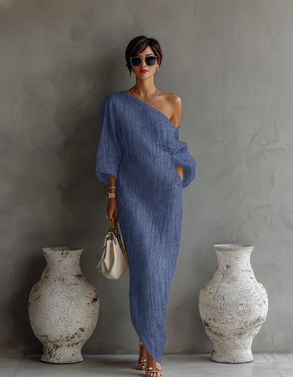 ONE-SHOULDER MAXI DRESS 2