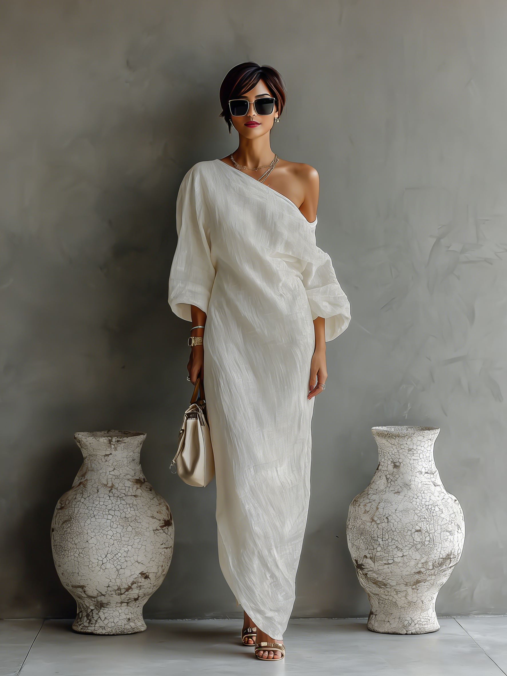 ONE-SHOULDER MAXI DRESS 3