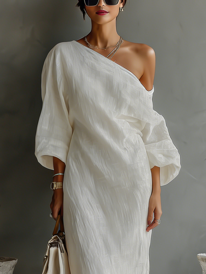 ONE-SHOULDER MAXI DRESS 4