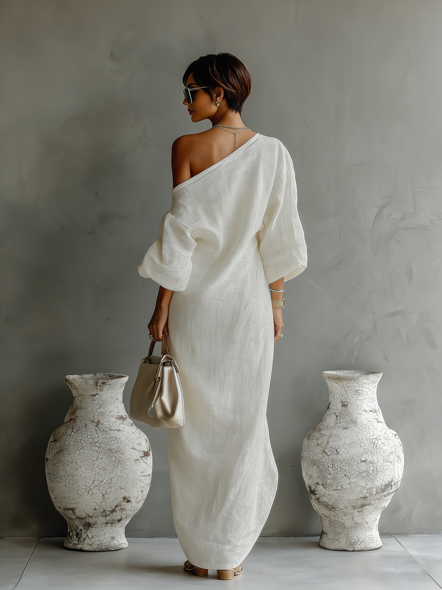 ONE-SHOULDER MAXI DRESS 5