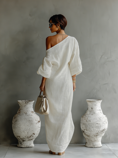 ONE-SHOULDER MAXI DRESS 5
