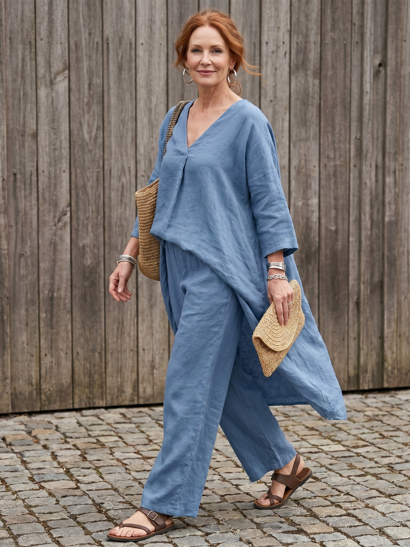 Women's Tunic & Wide Leg Pant Set | Relaxed Fit & All-Day Comfort 3