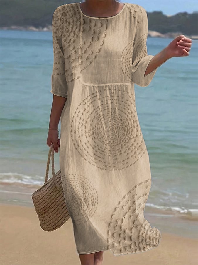 Pavellea - Midi Dress Cotton Linen Texture 1