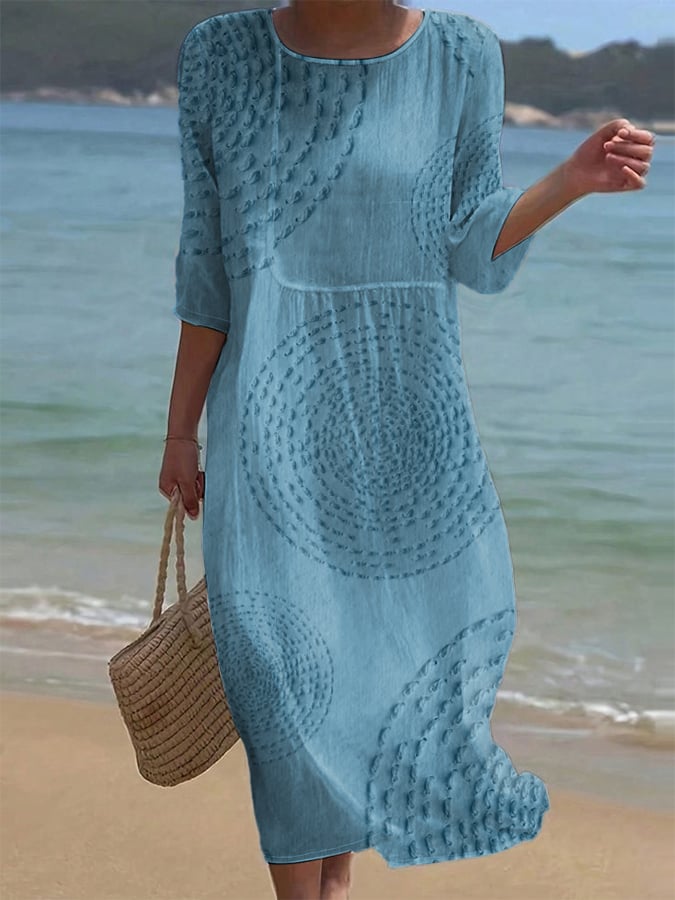 Pavellea - Midi Dress Cotton Linen Texture 3