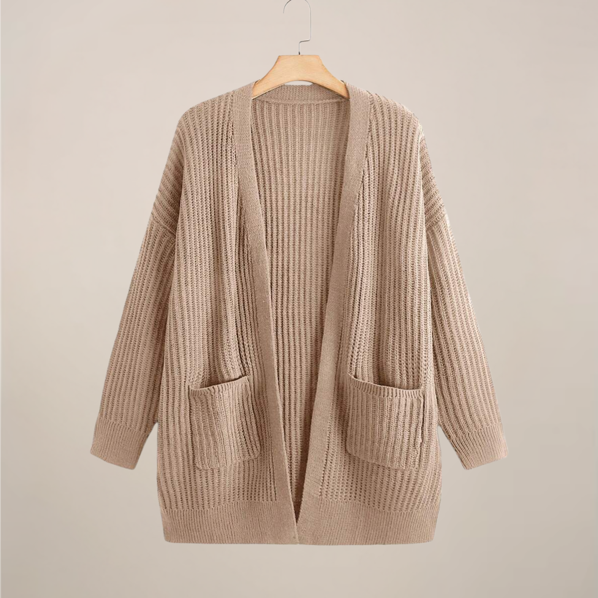 Plus Size Long Sleeve Open Cardigan for Stylish Layering