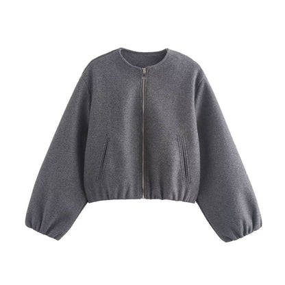 Women's Bomber Jacket | Cropped Fit & Elasticated Hem 1