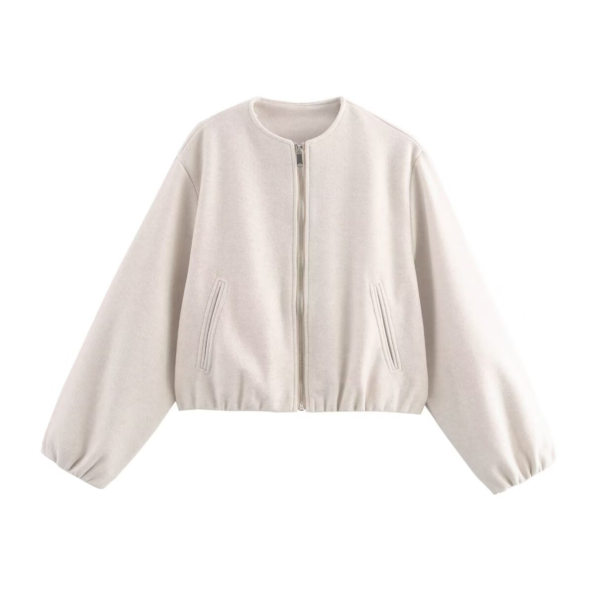 Women's Bomber Jacket | Cropped Fit & Elasticated Hem 3