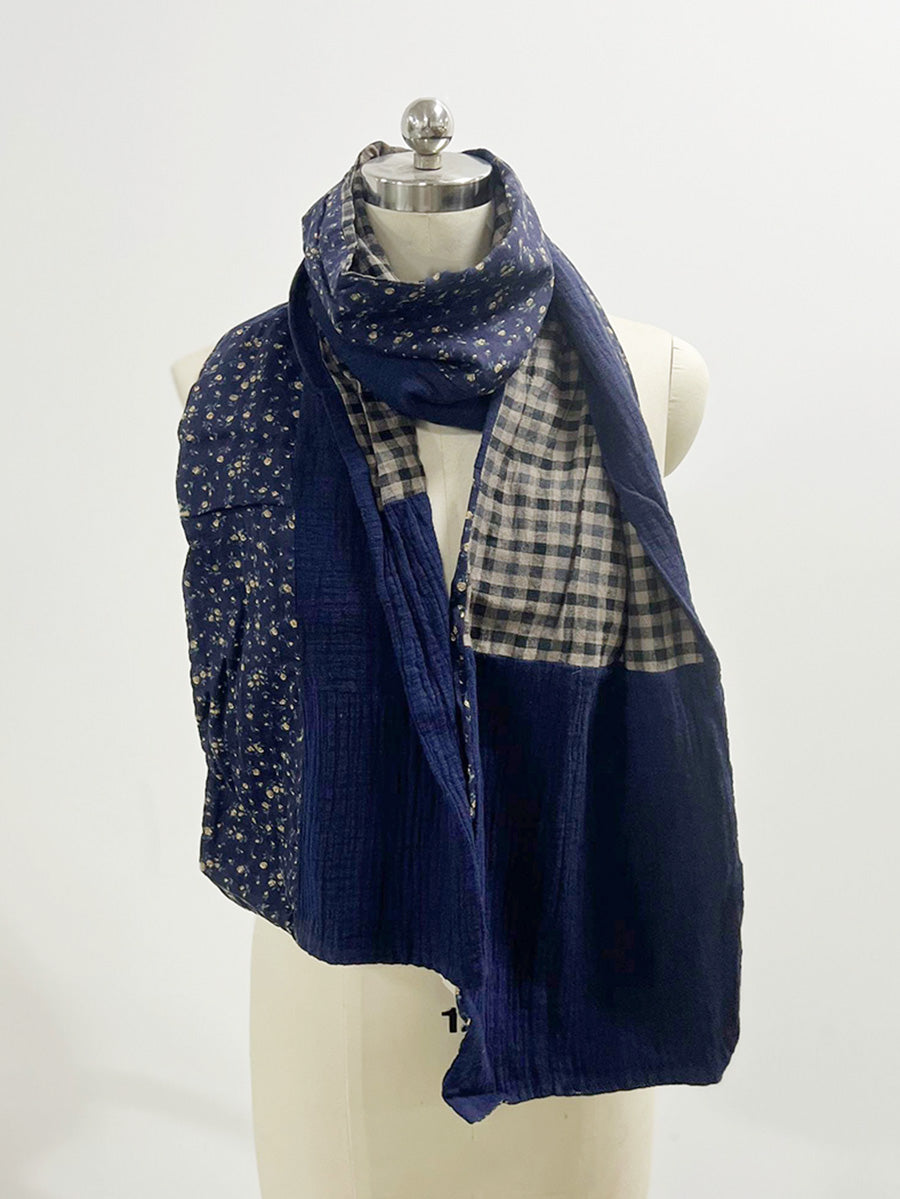 Women's Retro Stitched Scarf | Warm & Versatile 2