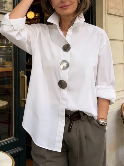 Rosaline | Statement Button Stand Collar Blouse 4