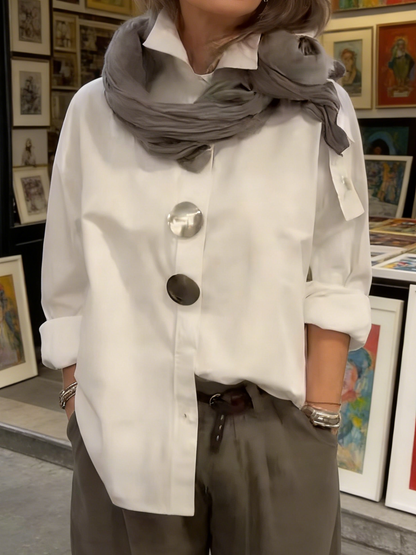 Rosaline | Statement Button Stand Collar Blouse 7