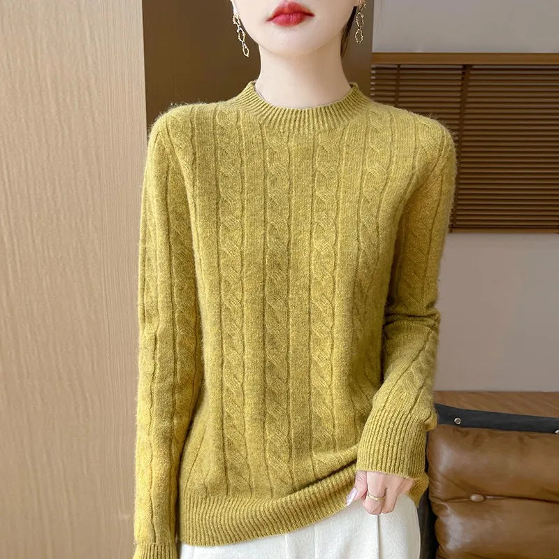Women's Semi-Turtleneck Sweater | Warm & Comfortable Knit 9