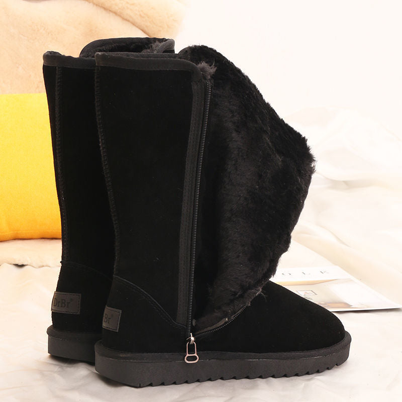 Schwarze Winter-Schneestiefel