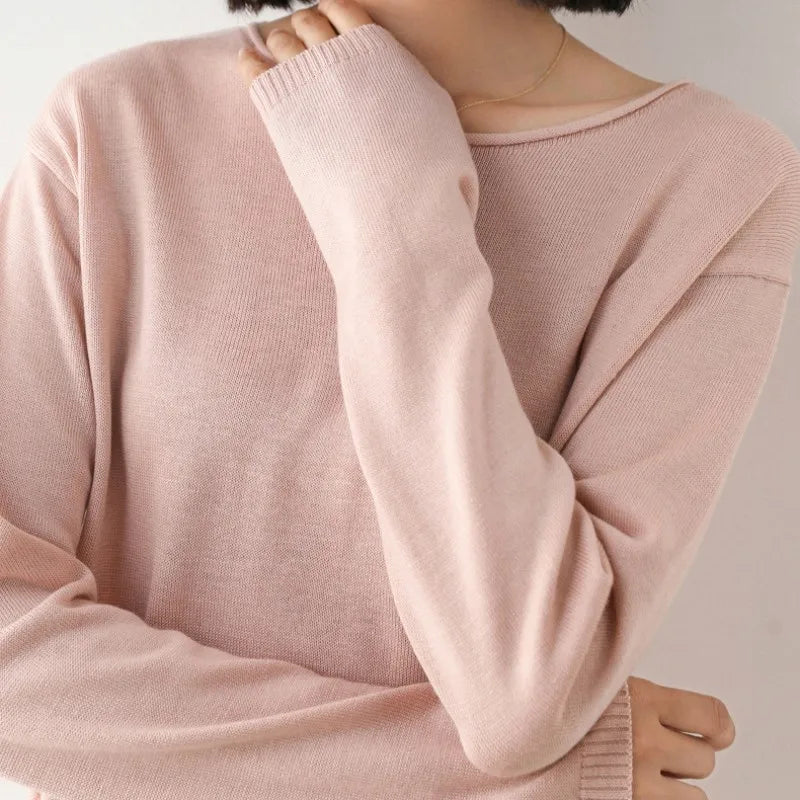 Women's Knit Jumper | Long Sleeves & Crew Neck Design