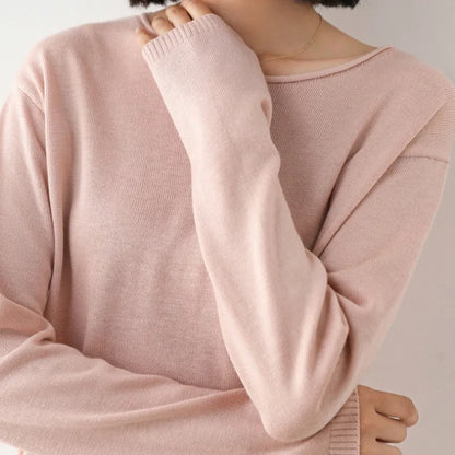 Women's Knit Jumper | Long Sleeves & Crew Neck Design