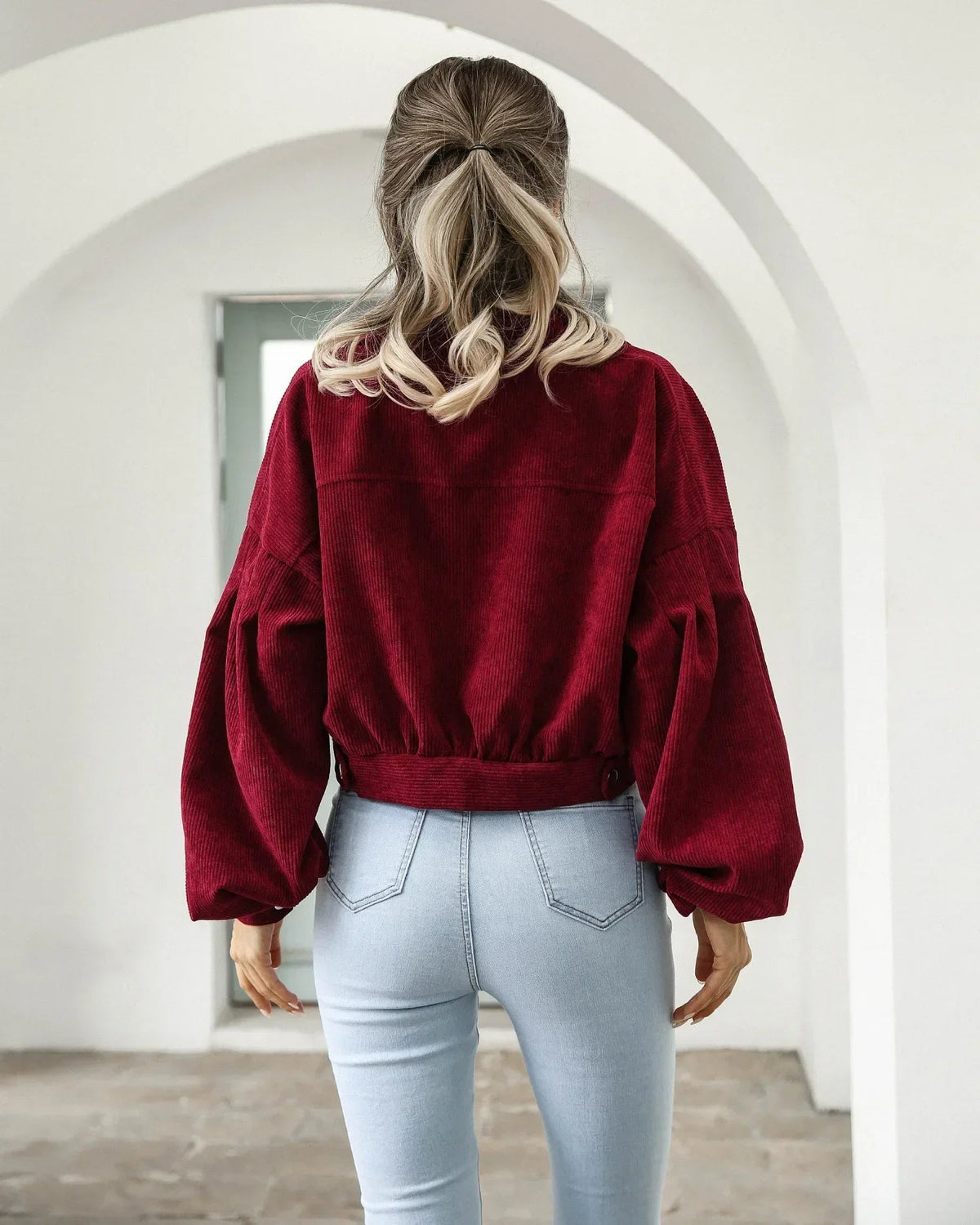 Women's Cropped Bomber Jacket | Lightweight Warmth for Layering 6