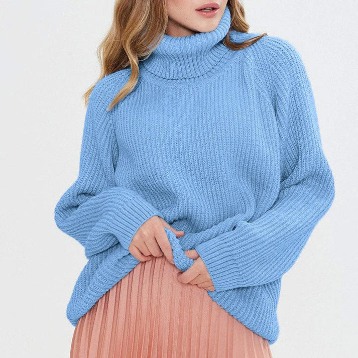 Women's Roll Neck Jumper | Ribbed Knit & Relaxed Fit 3