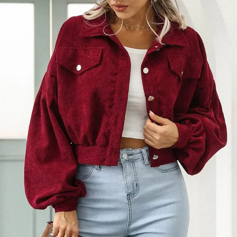 Women's Cropped Bomber Jacket | Lightweight Warmth for Layering 5