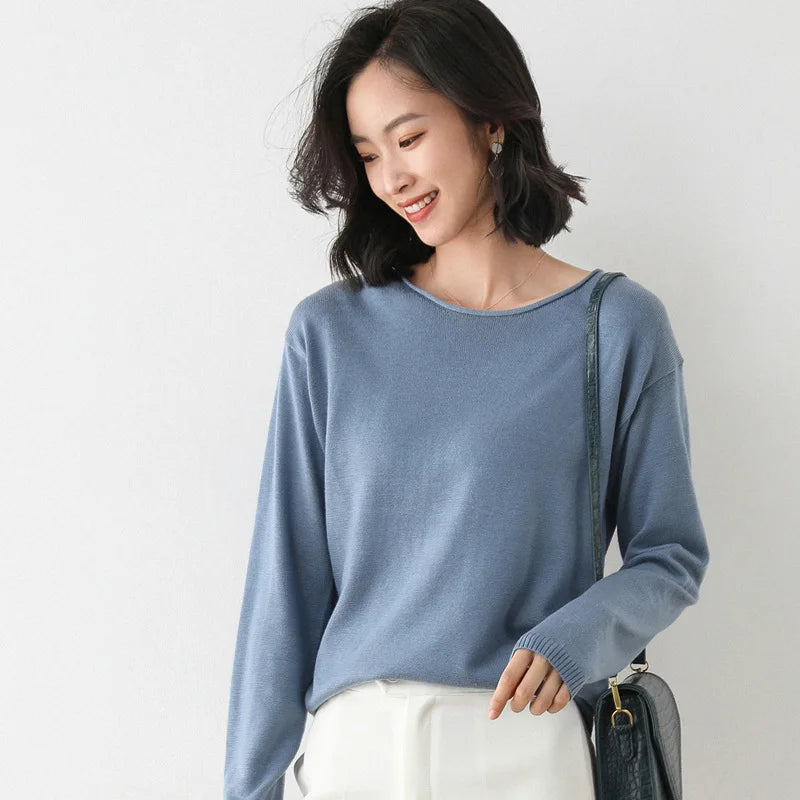 Women's Knit Jumper | Long Sleeves & Crew Neck Design