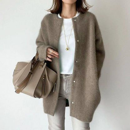 Women's Long Cardigan | Button-Up & Relaxed Fit