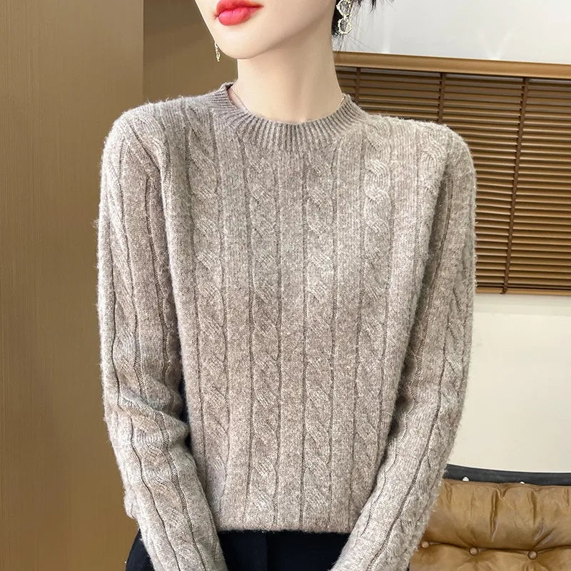 Women's Semi-Turtleneck Sweater | Warm & Comfortable Knit 12