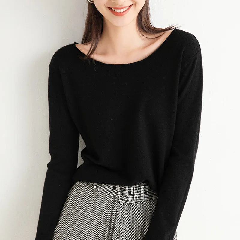 Women's Knit Jumper | Long Sleeves & Crew Neck Design