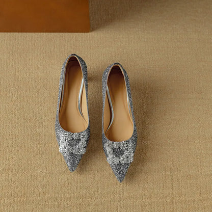Gloria Glitter Heels for Evening Glam