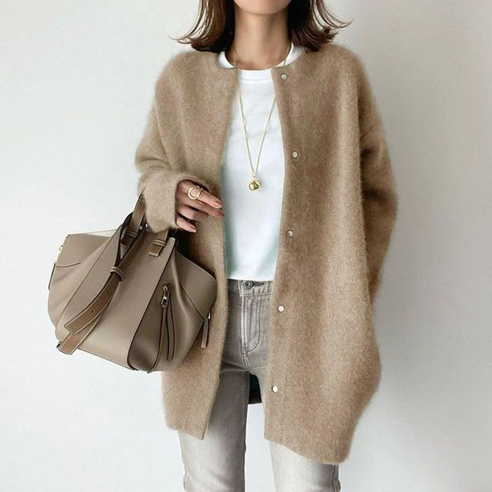 Women's Long Cardigan | Button-Up & Relaxed Fit