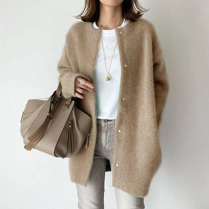 Women's Long Cardigan | Button-Up & Relaxed Fit