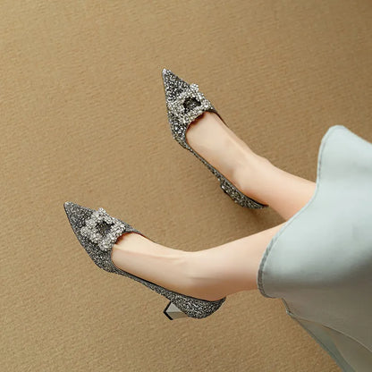 Gloria Glitter Heels for Evening Glam